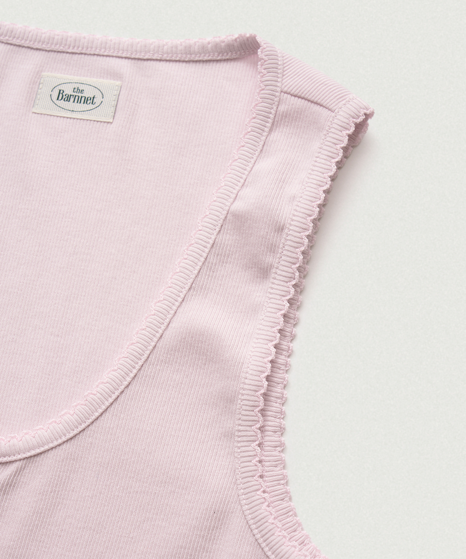 Clara Button Layer Tank Top_Light Pink