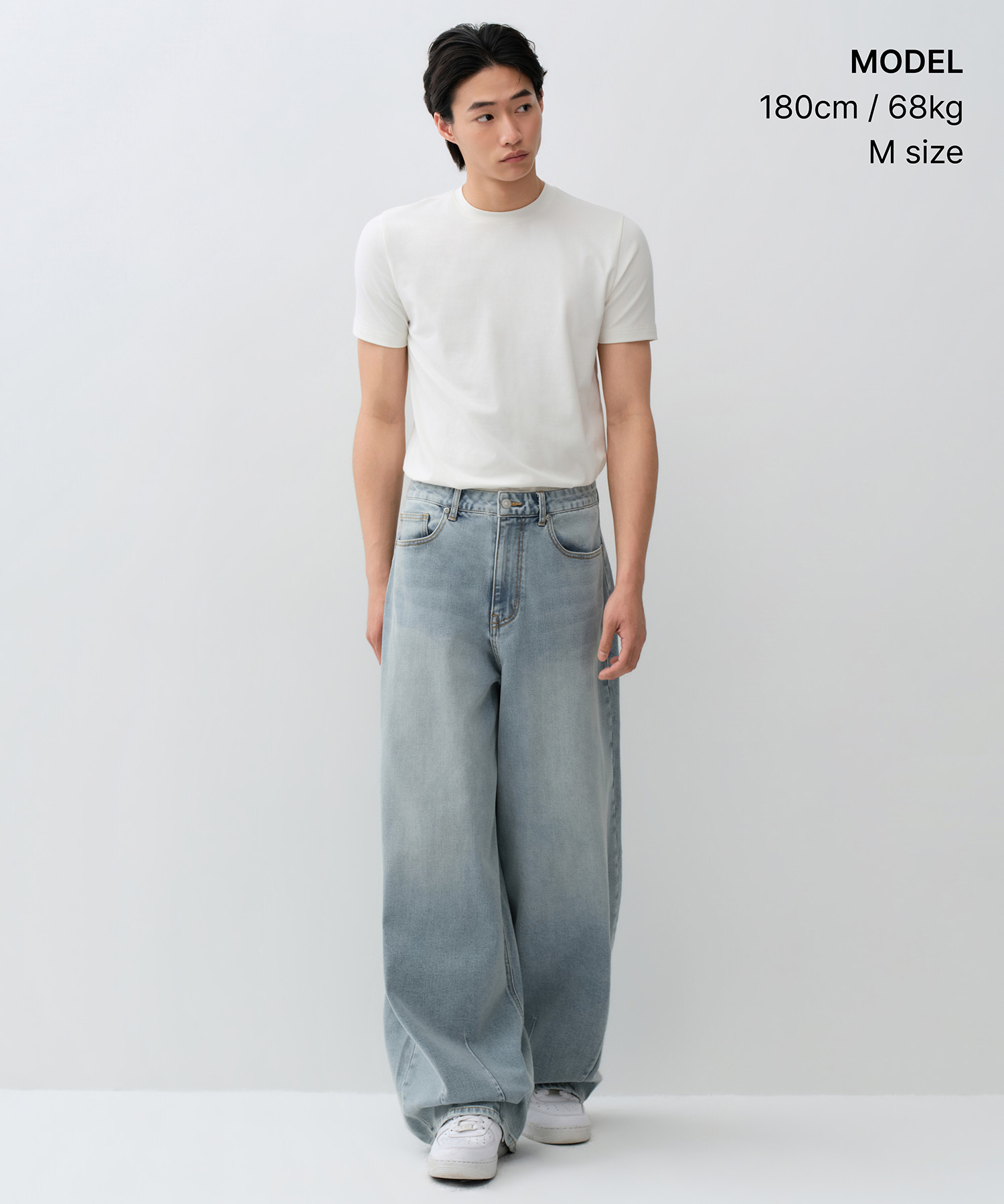 [COOL STANDARD] MUSCLE FIT T-SHIRT [CREAM]