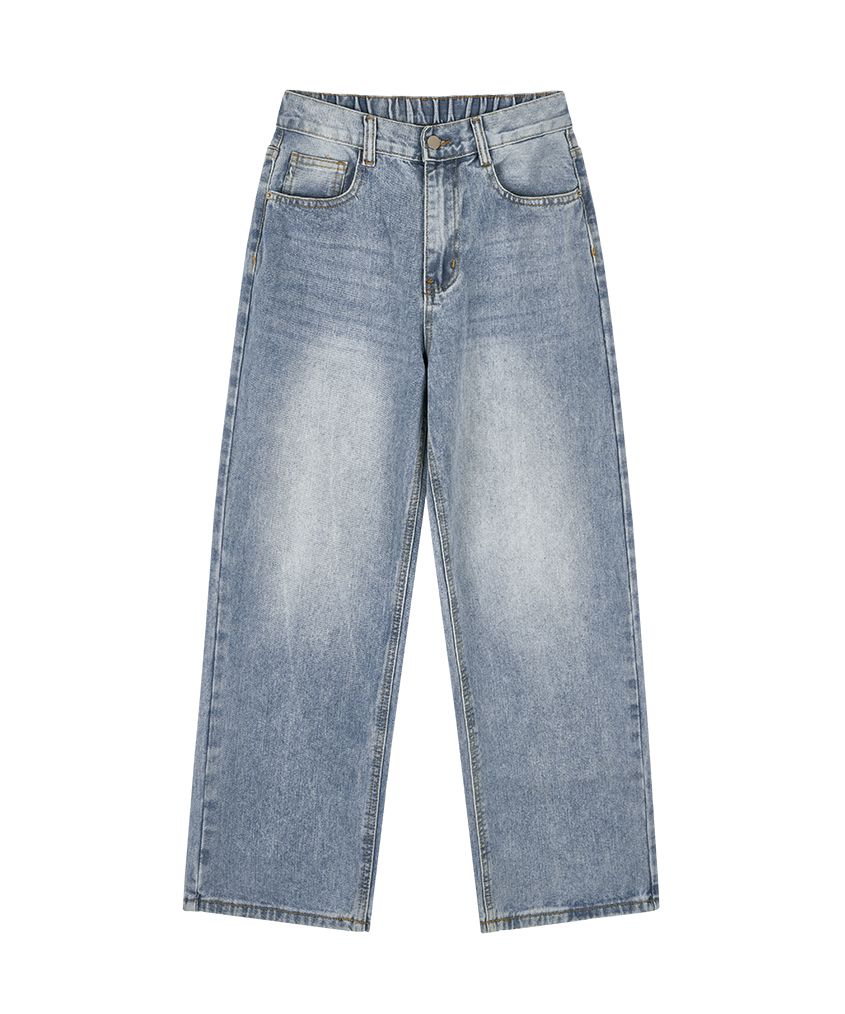 cloud washed denim pants - (5 color)