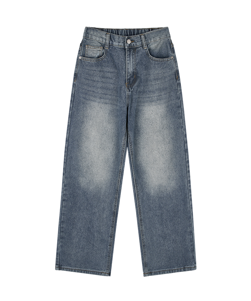cloud washed denim pants - (5 color)