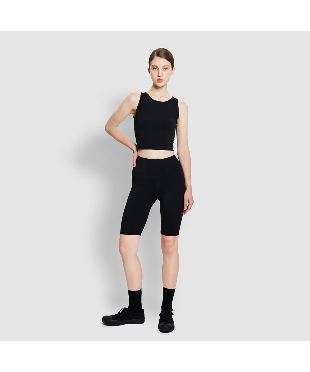 Женский длинный кроп-топ бра Active_Black
