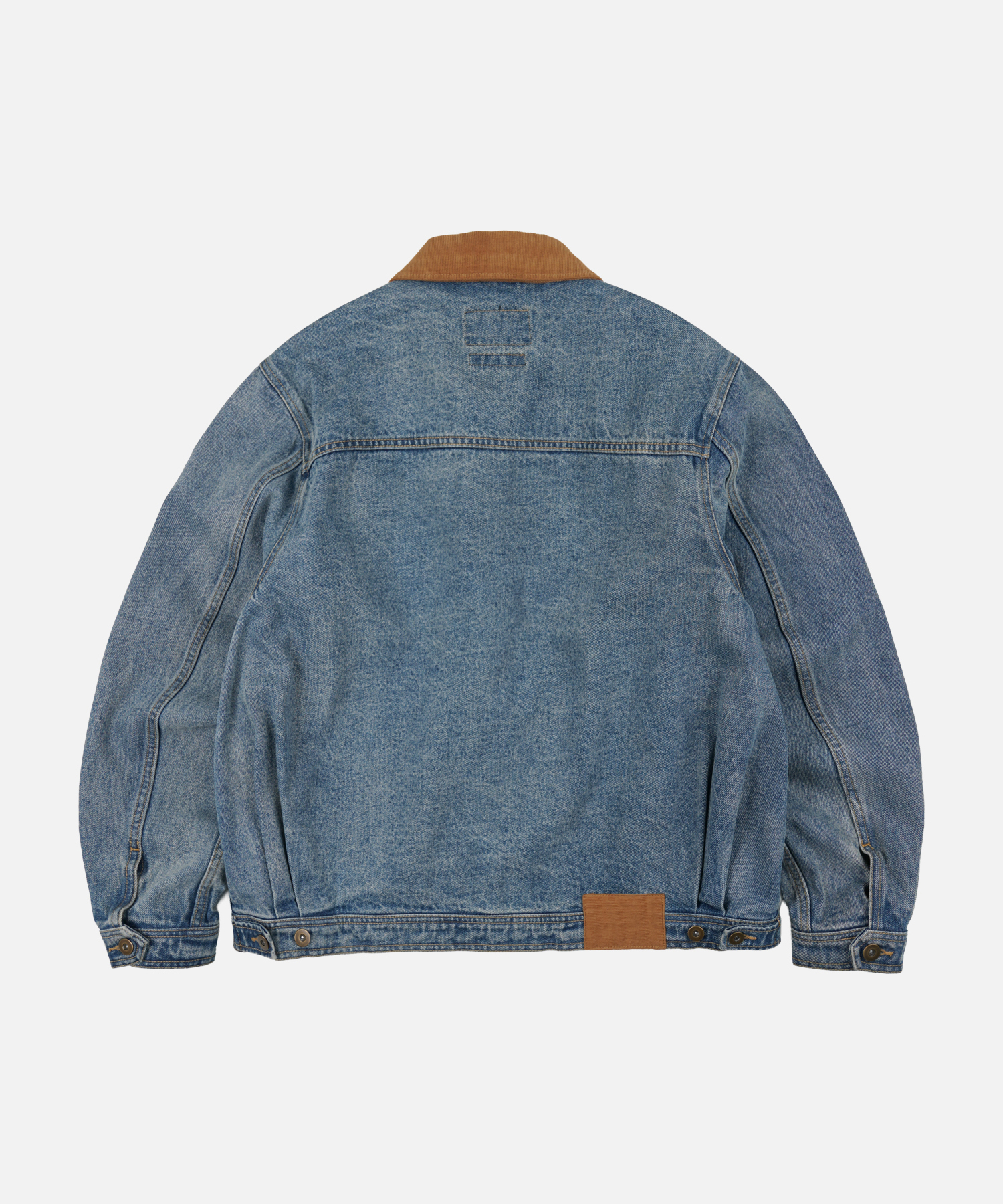 WASHED деним TRUCKER куртка _ синий