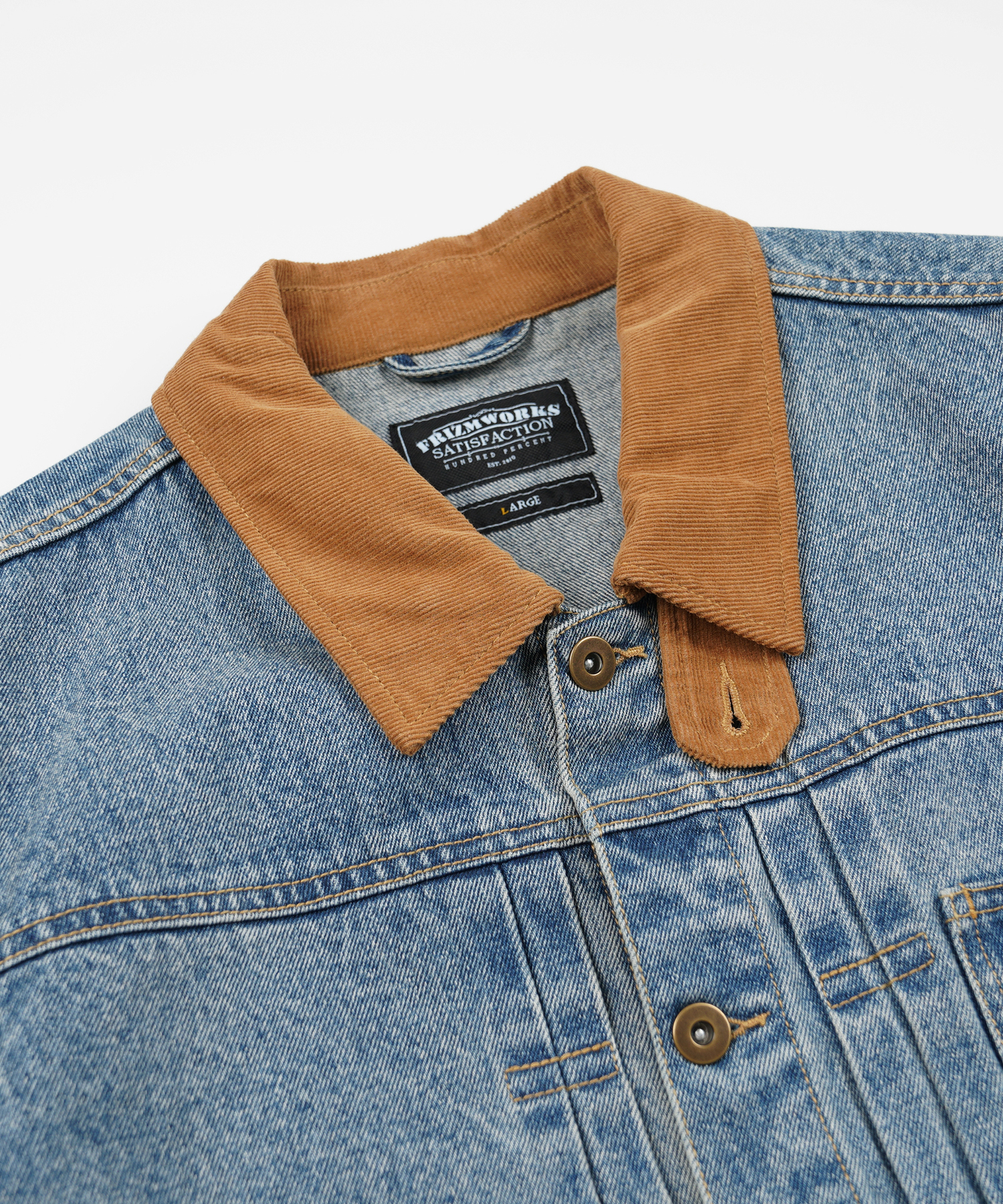 WASHED деним TRUCKER куртка _ синий