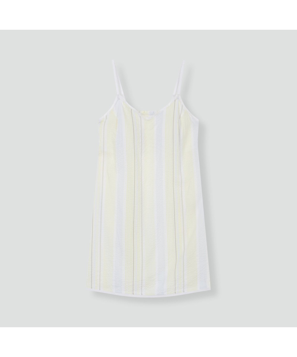 Женское платье-комбинация из хлопка и вискозы_Light Yellow