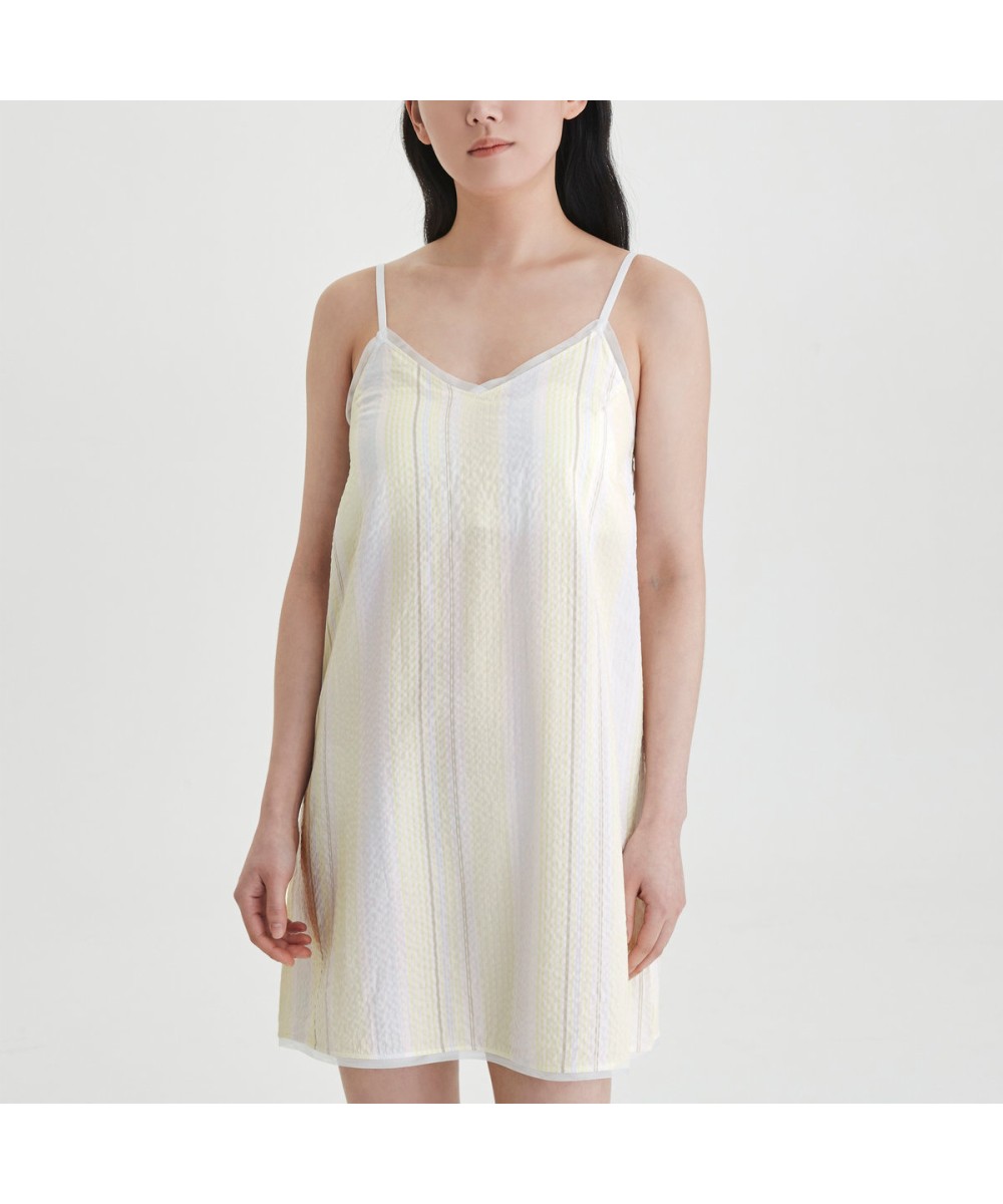 Женское платье-комбинация из хлопка и вискозы_Light Yellow