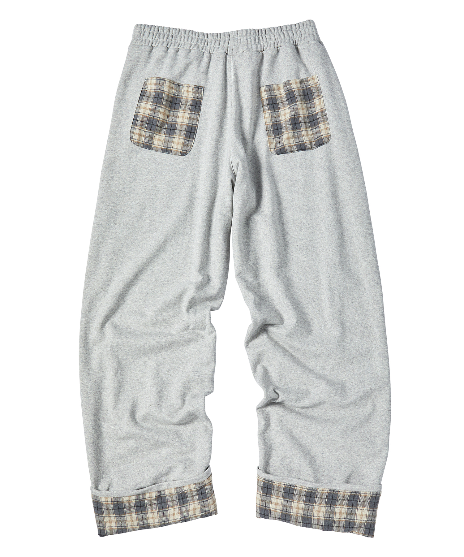CHECK ROLL UP SWEAT брюки серый