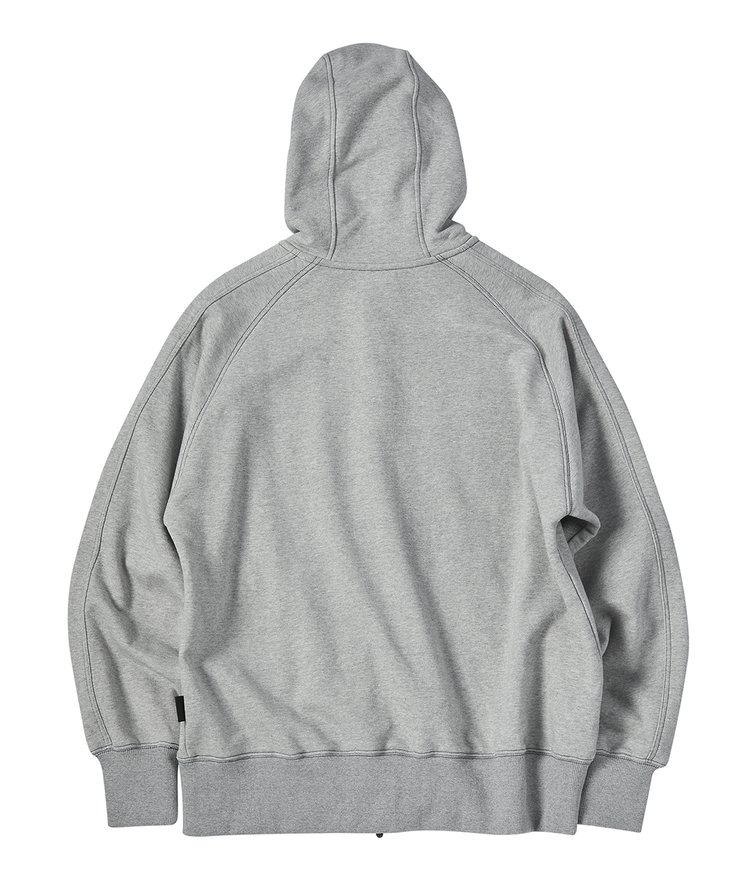 STITCH RAGLAN HOOD молния UP серый