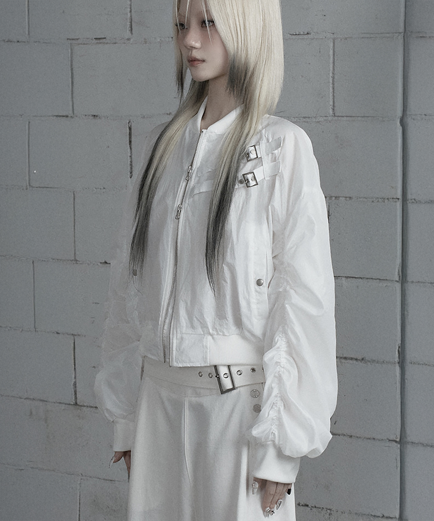 Chest Belt Tipstop Shirring Crop куртка (белый)