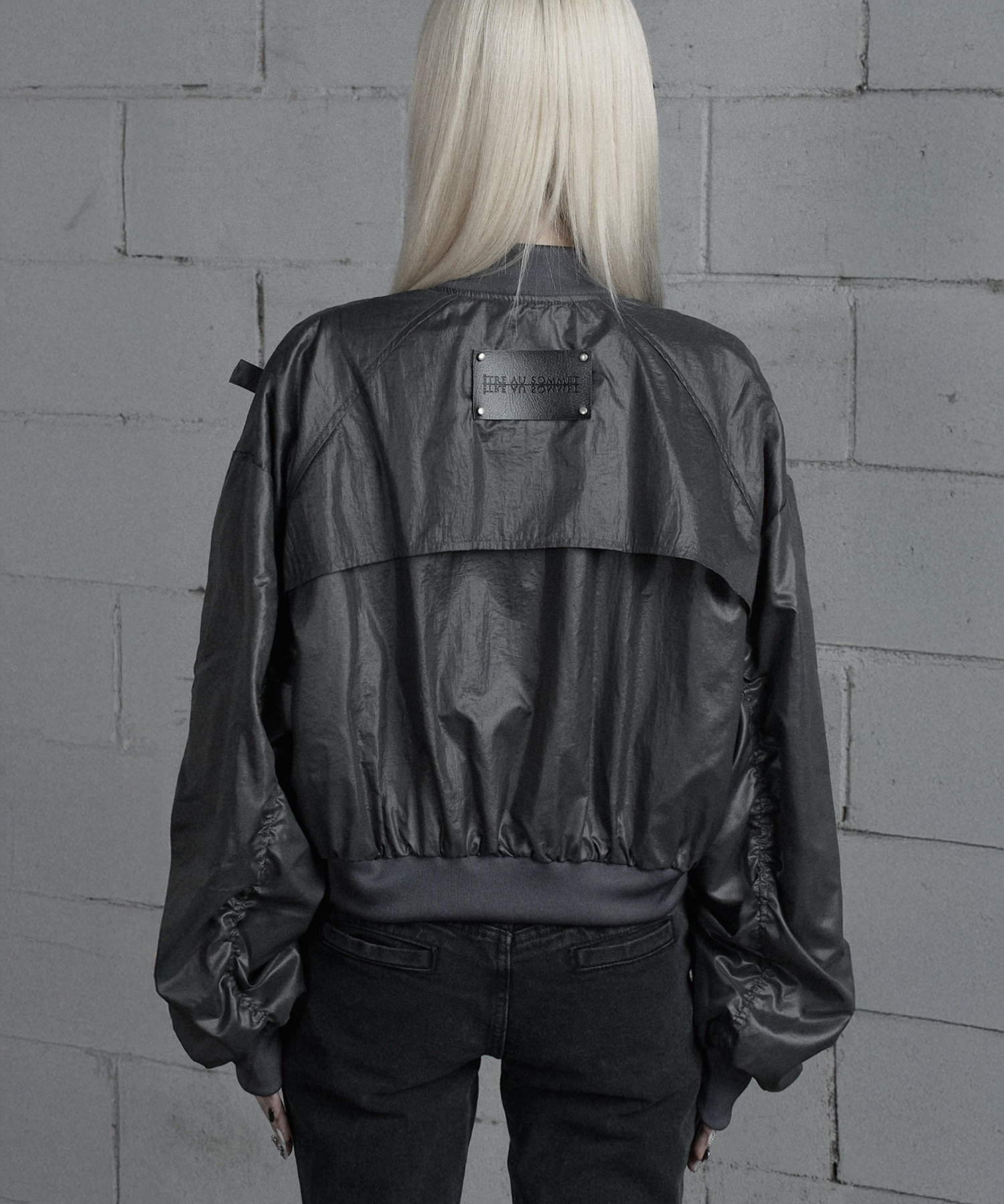 Chest Belt Tipstop Shirring Crop куртка (Dark серый)