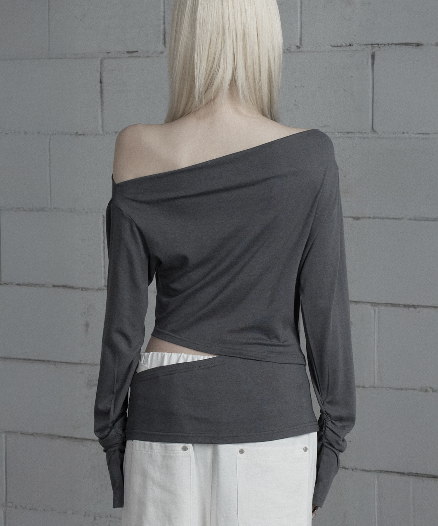 Cut-Out Open Long Sleeve (Dark серый)