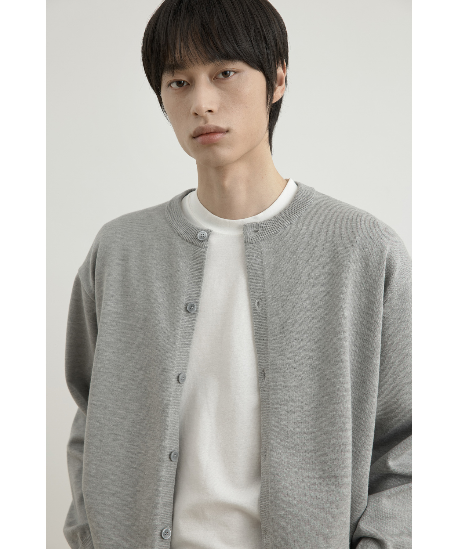 Укороченный трикотажный кардиган Melange Grey (можно стирать)