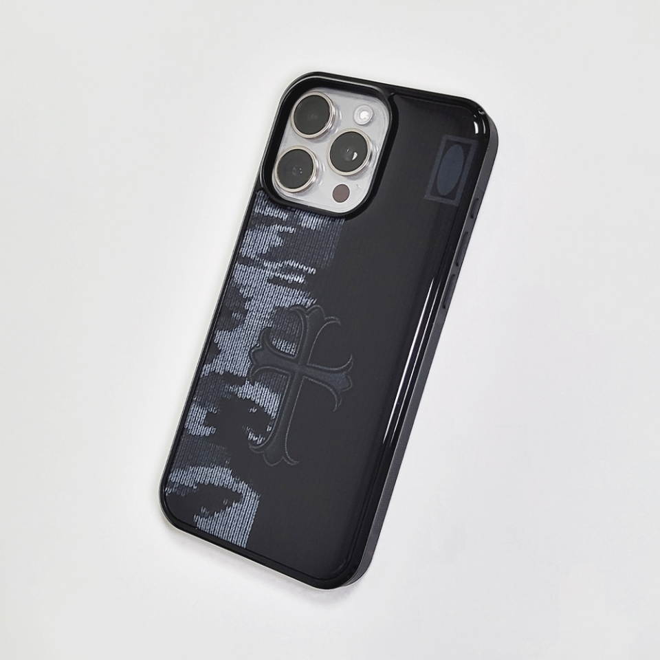 에테르나 리츄얼크로스 블랙 에폭시 폰케이스 정면