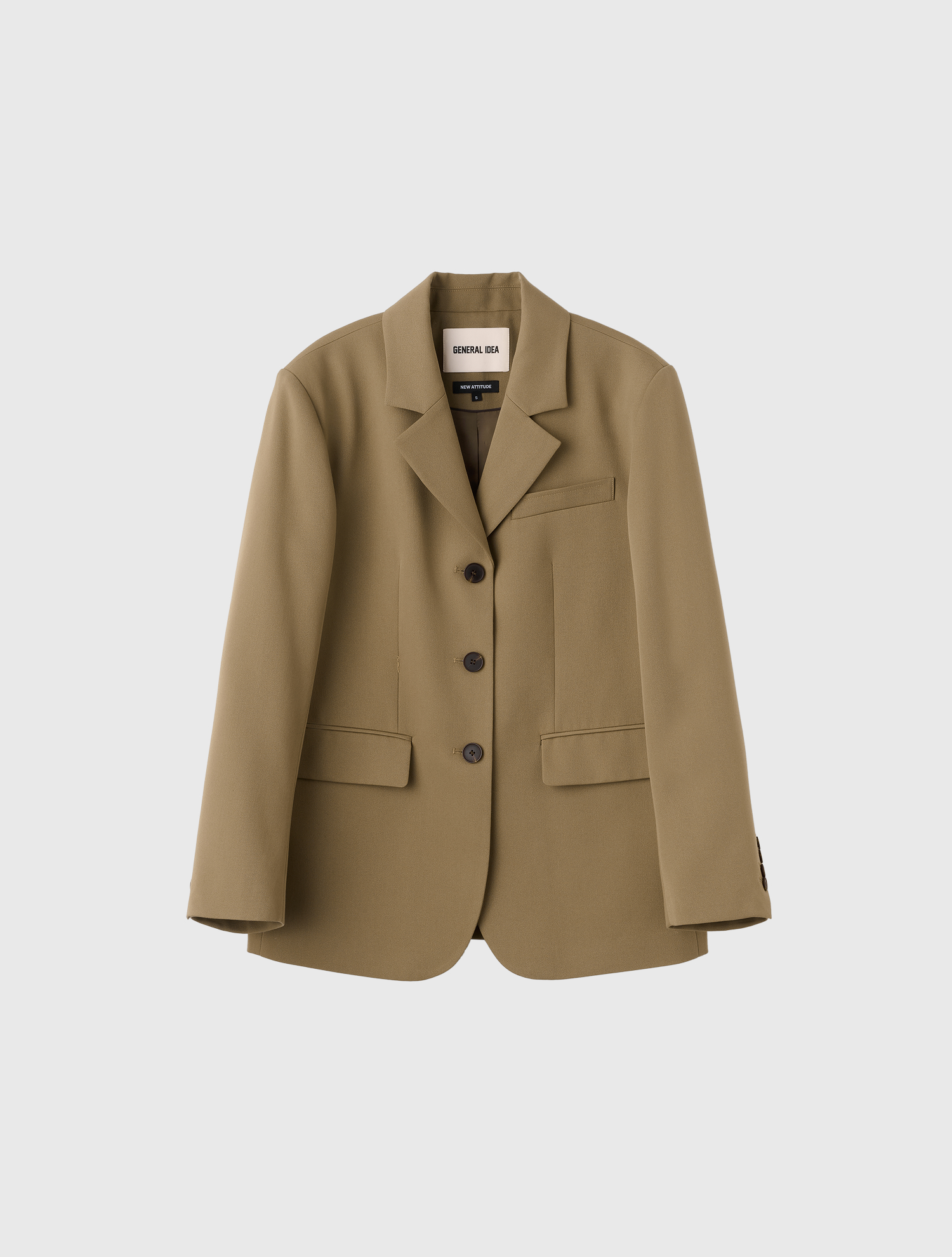 woman new attitude classic tailored jacket [dark beige]
