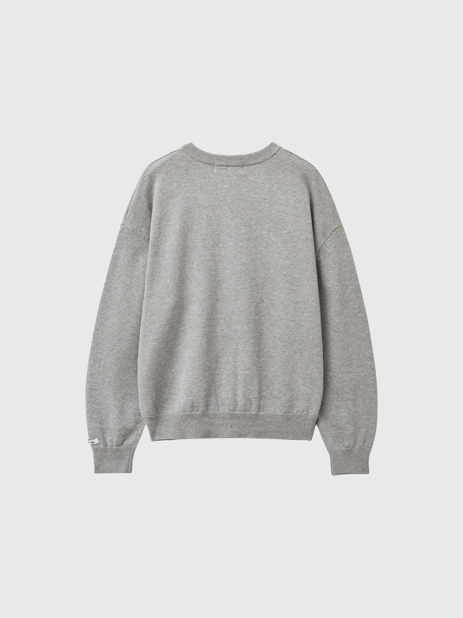 woman cotton loose fit pocket cardigan [light grey]