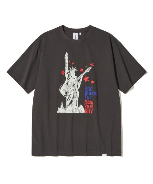 Liberty Music NYC T-shirt_CHARCOAL