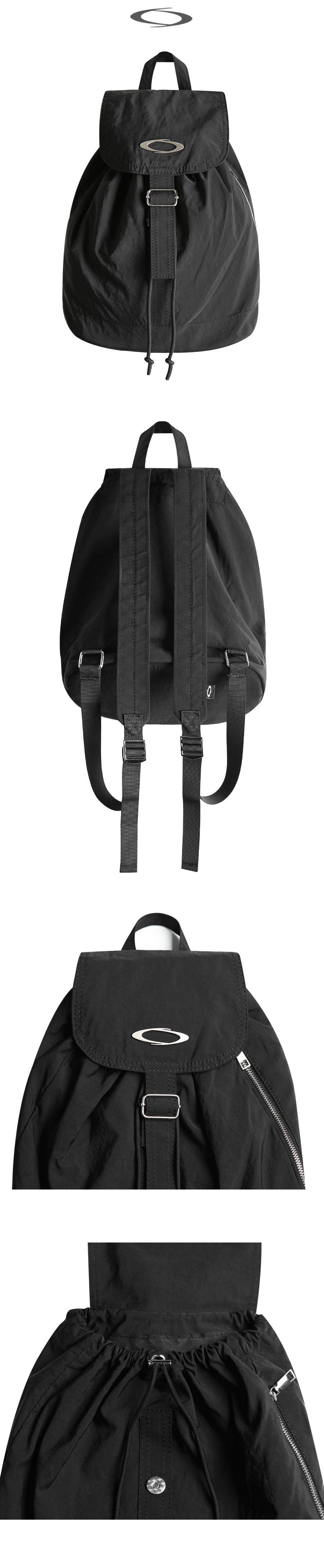 LIGHT MINI FLAP BACKPACK - 3 COLORS BLACK