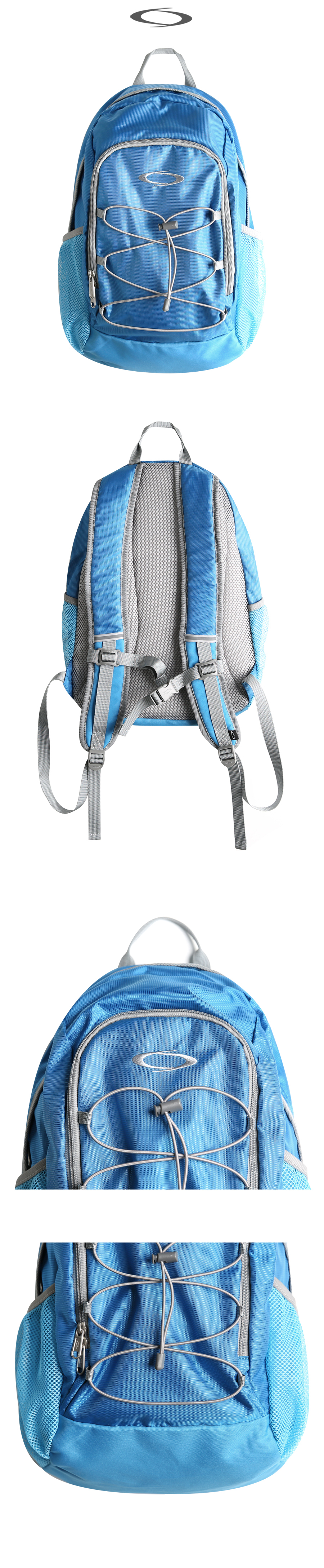 STRING MESH POCKET BACKPACK - 2 COLORS BLUE