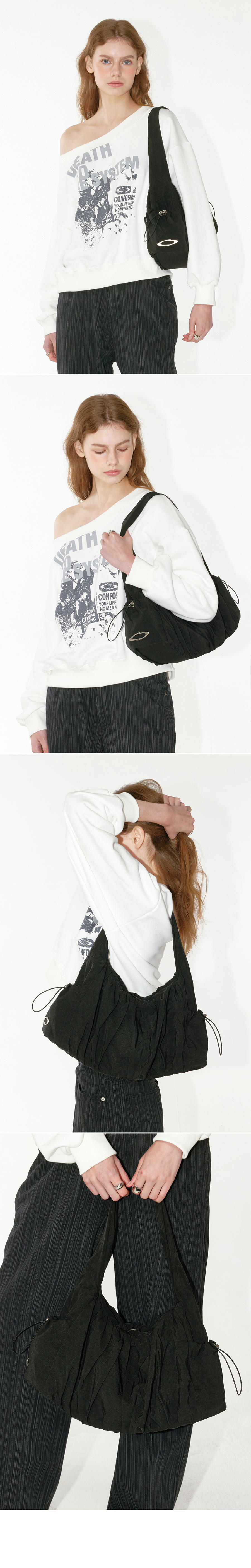 SHIRRING SHOULDER BAG - 3 COLORS IVORY