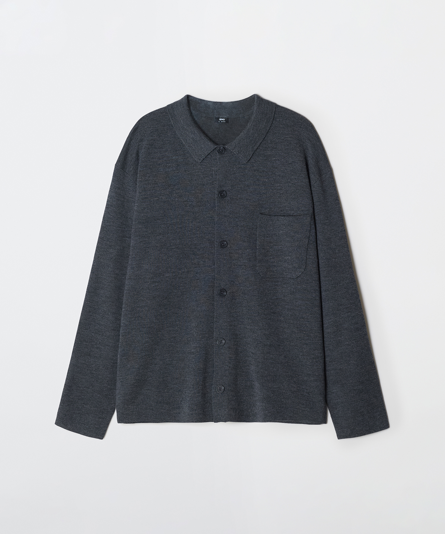 Кардиган с миланским рубчиком и воротником [Merino Wool 100]_SPCKG23M20