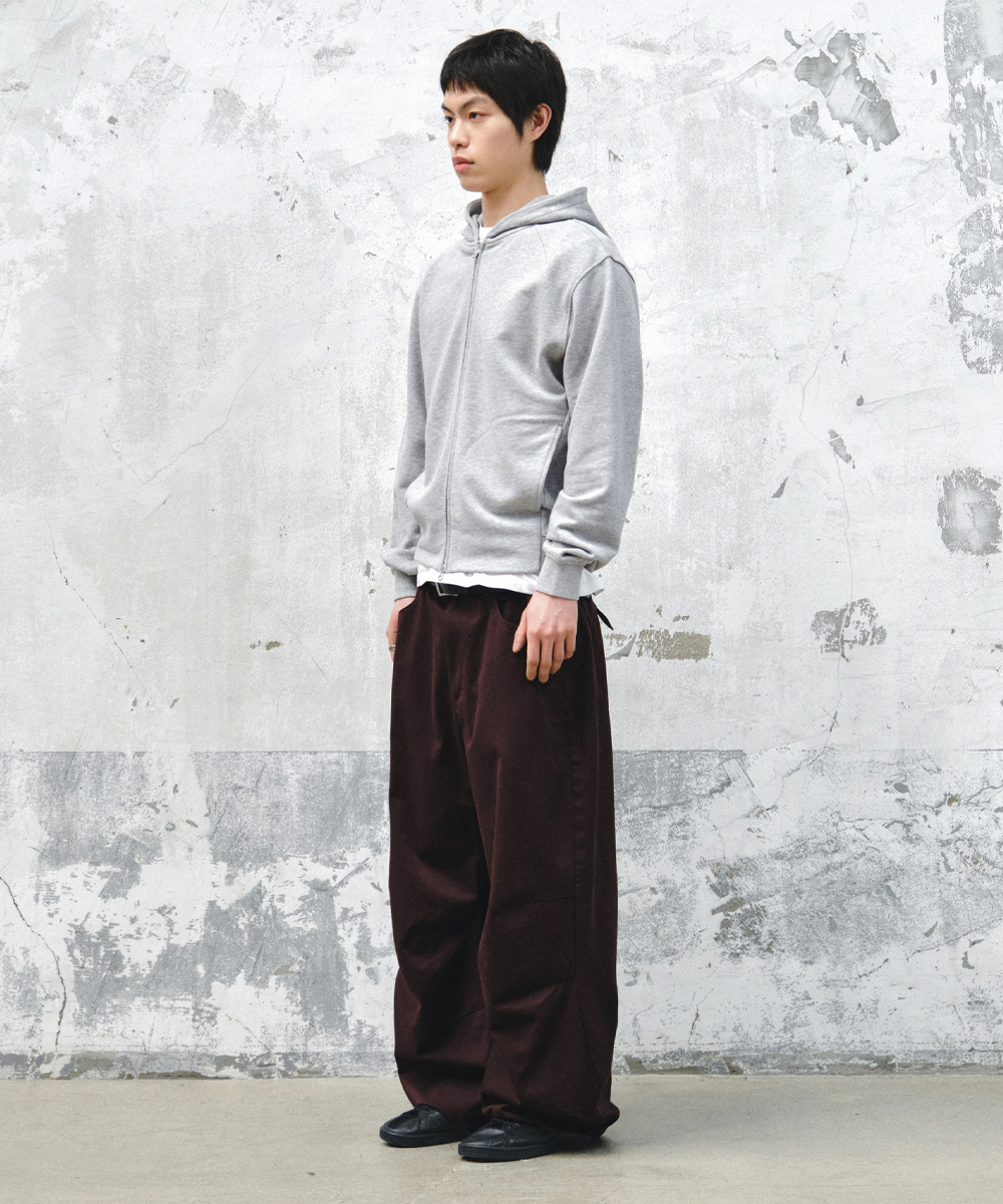 Raw Washed Zip-Up Hoody_Grey
