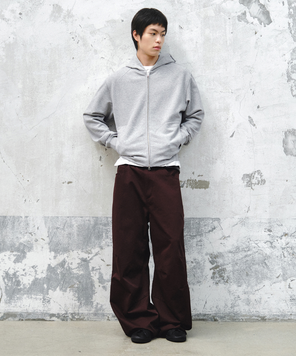 Raw Washed Zip-Up Hoody_Grey