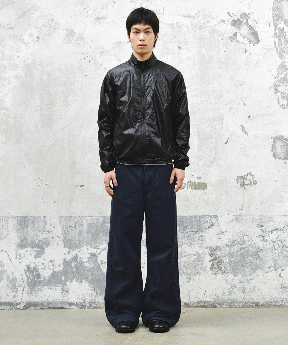 High Line Coated Track Jacket_Black