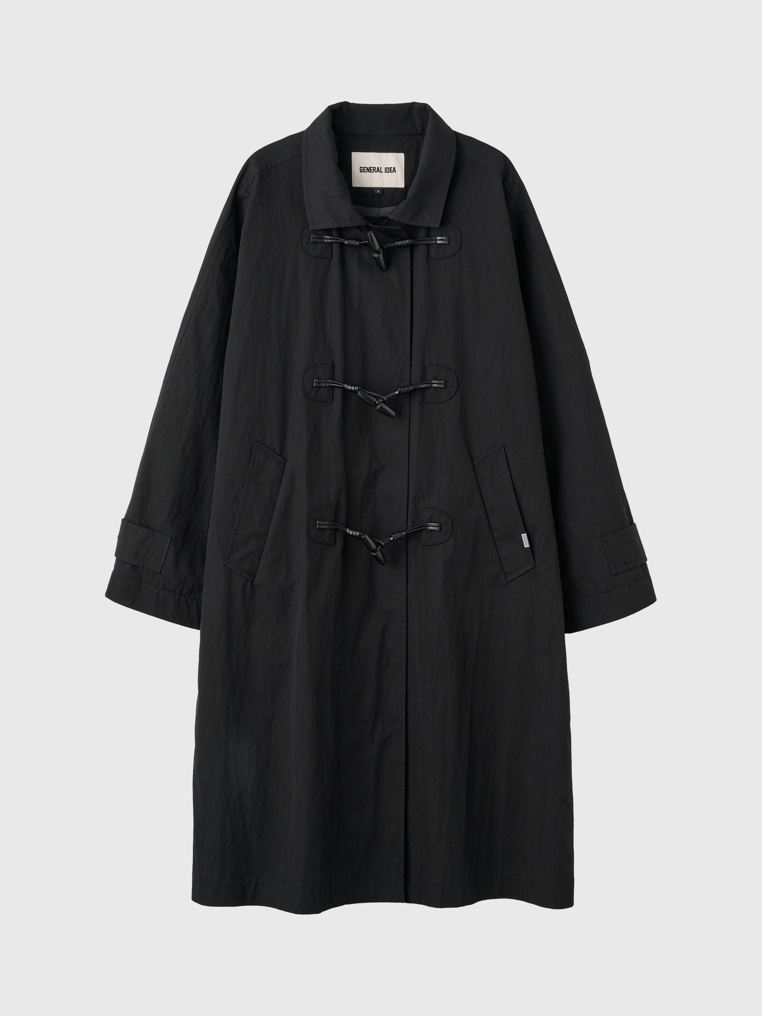 woman toggle single trench пальто [черный]