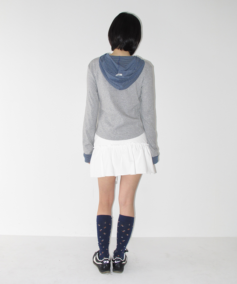 BUTTON CUFF HOODIE длинный рукав GREY