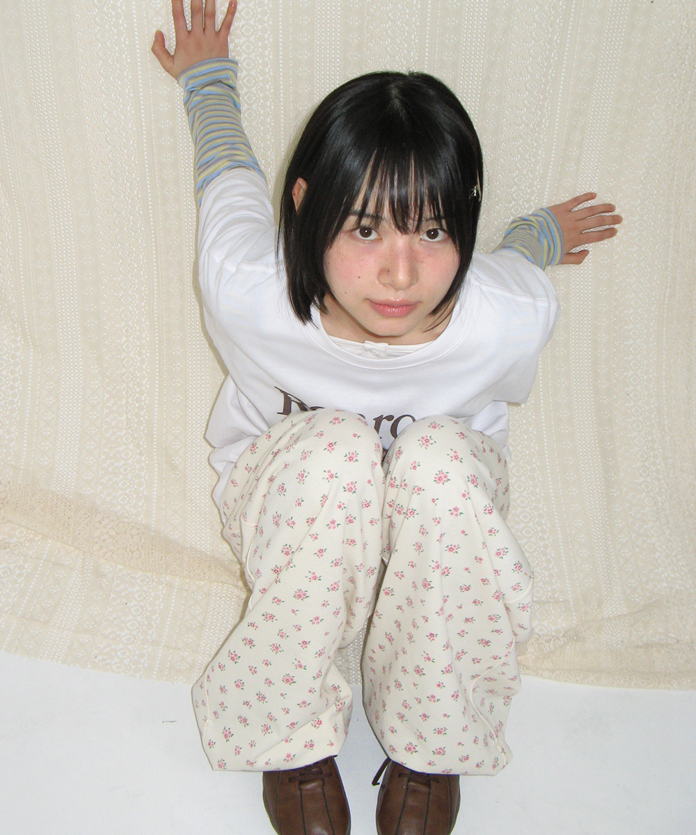 FLORAL WIDE SWEAT брюки CREAM