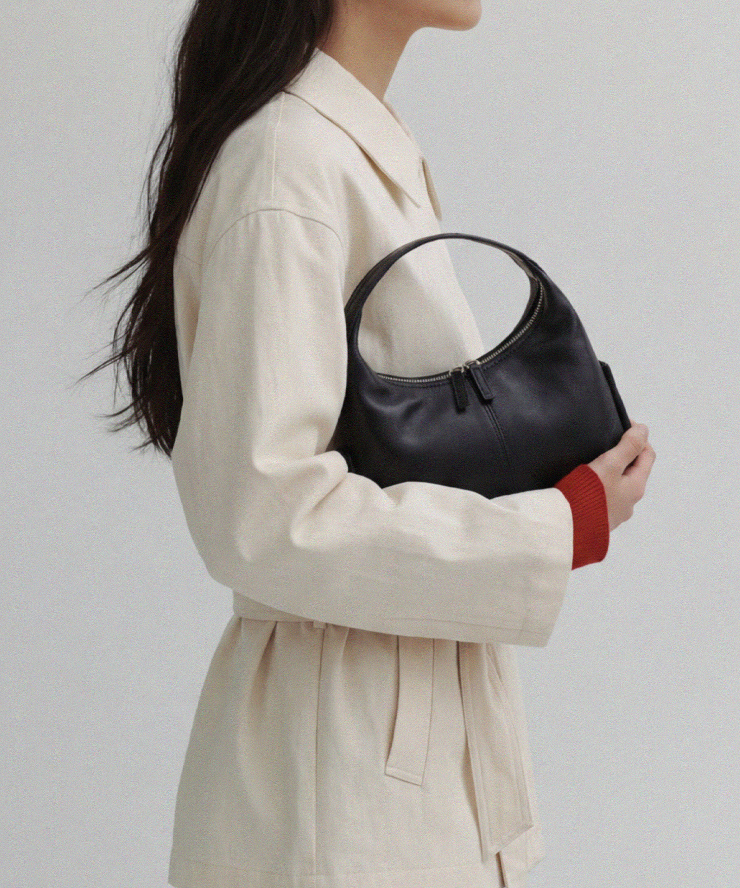 SIAC3076 Lambskin Flow Bag S_Black