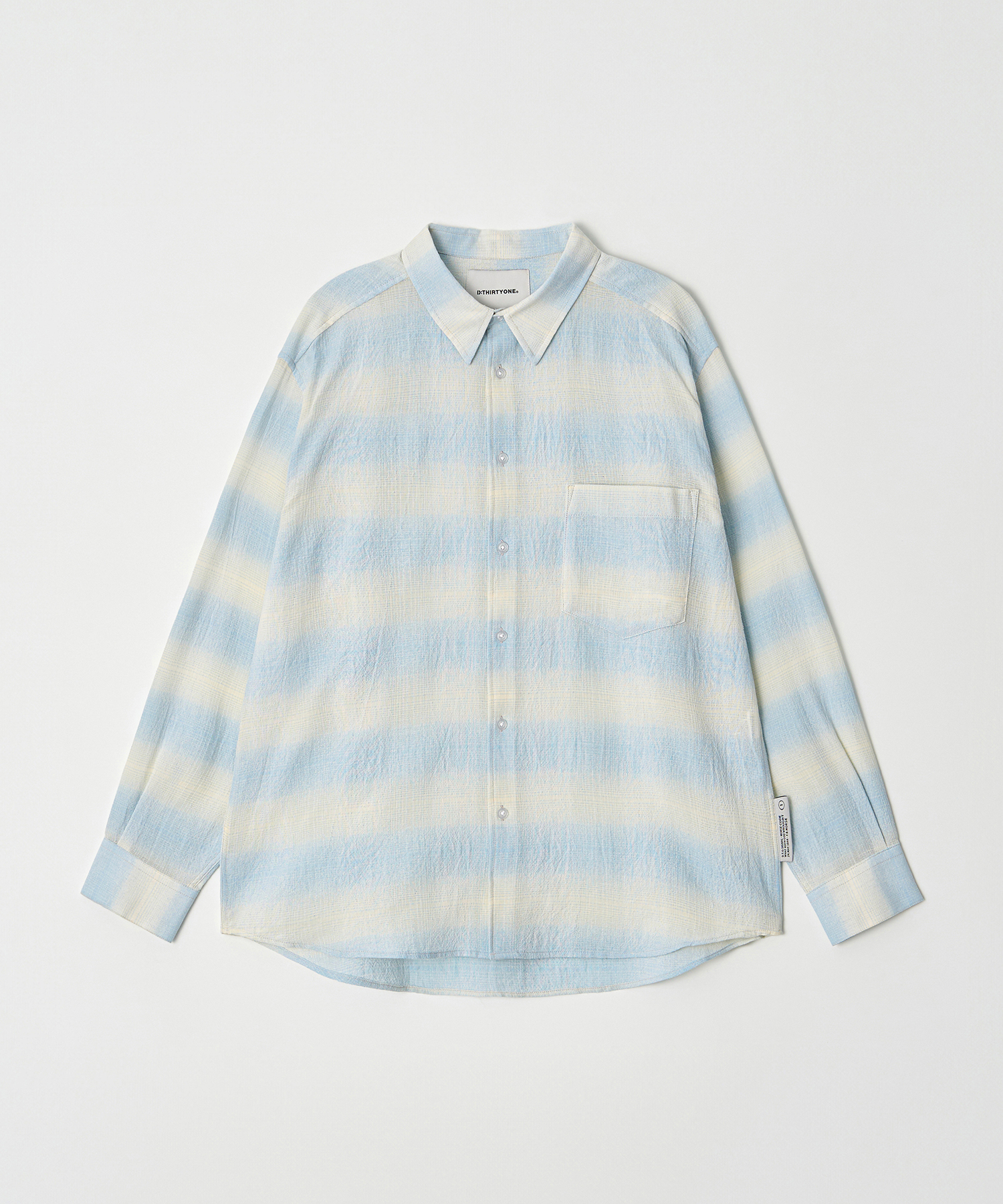 Light Cotton Check Shirt (SKY BLUE)
