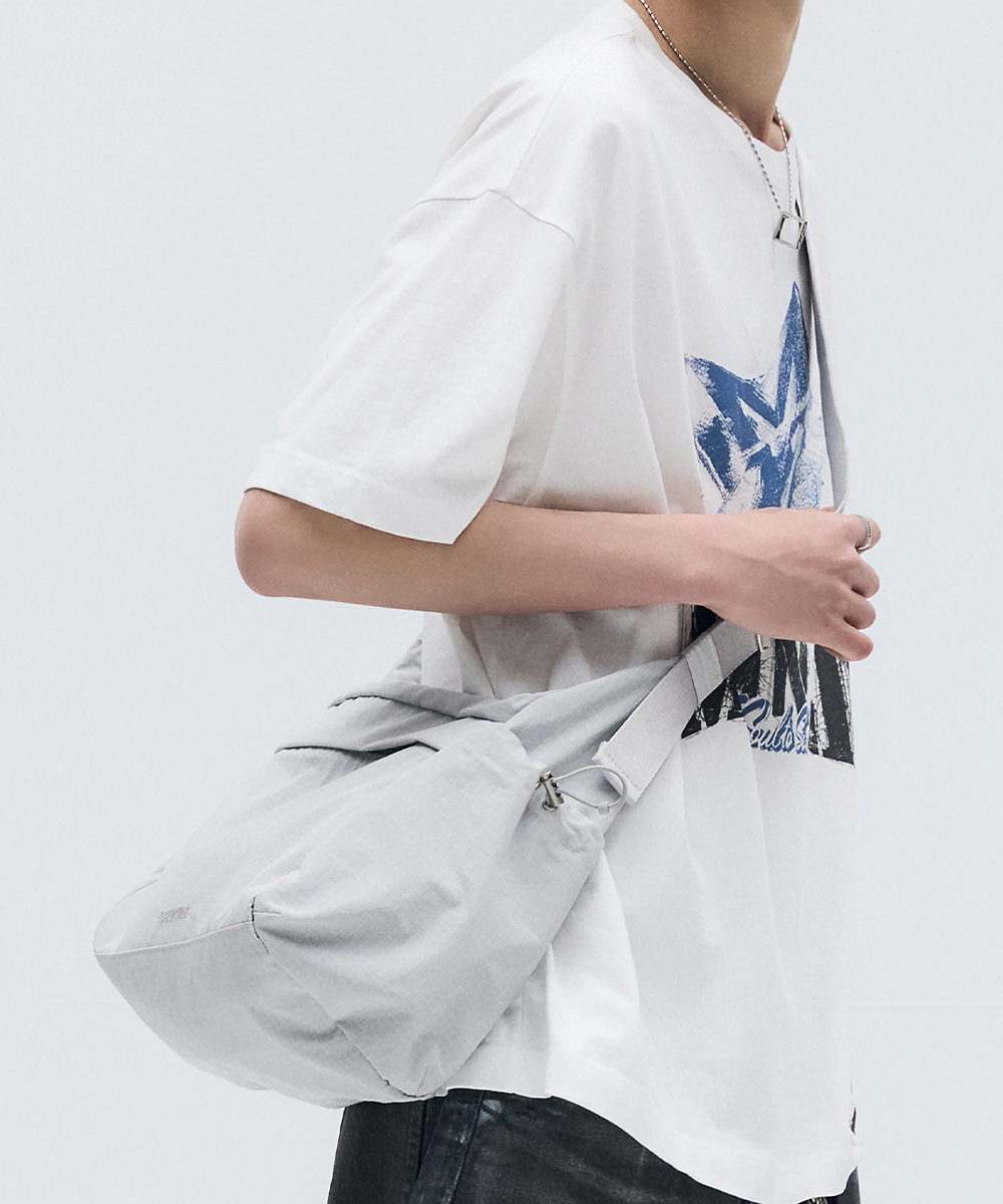 NYLON CROSS BAG LIGHT GRAY