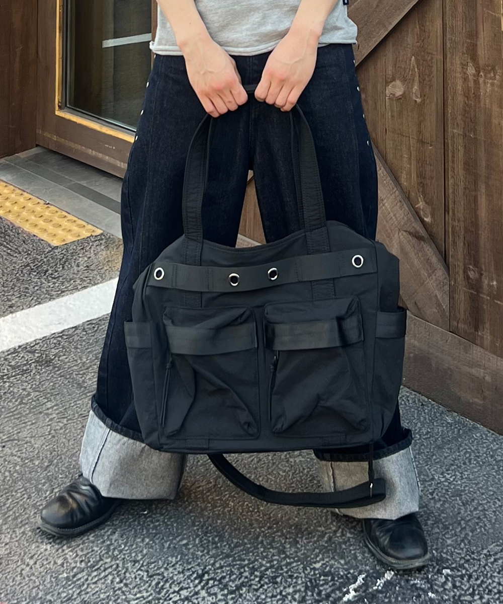 TWO-WAY SHOULDER BAG BLACK