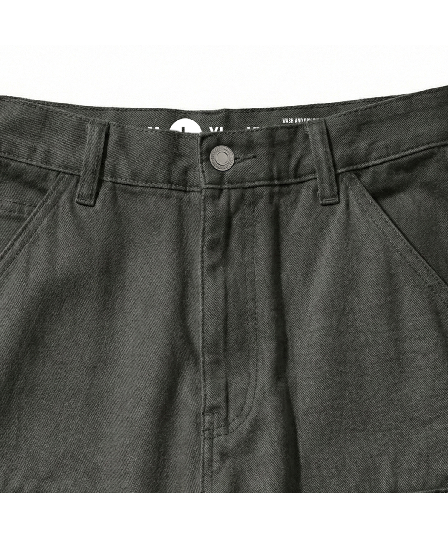 LEOPARD PANEL DOUBLE KNEE PANTS GREY