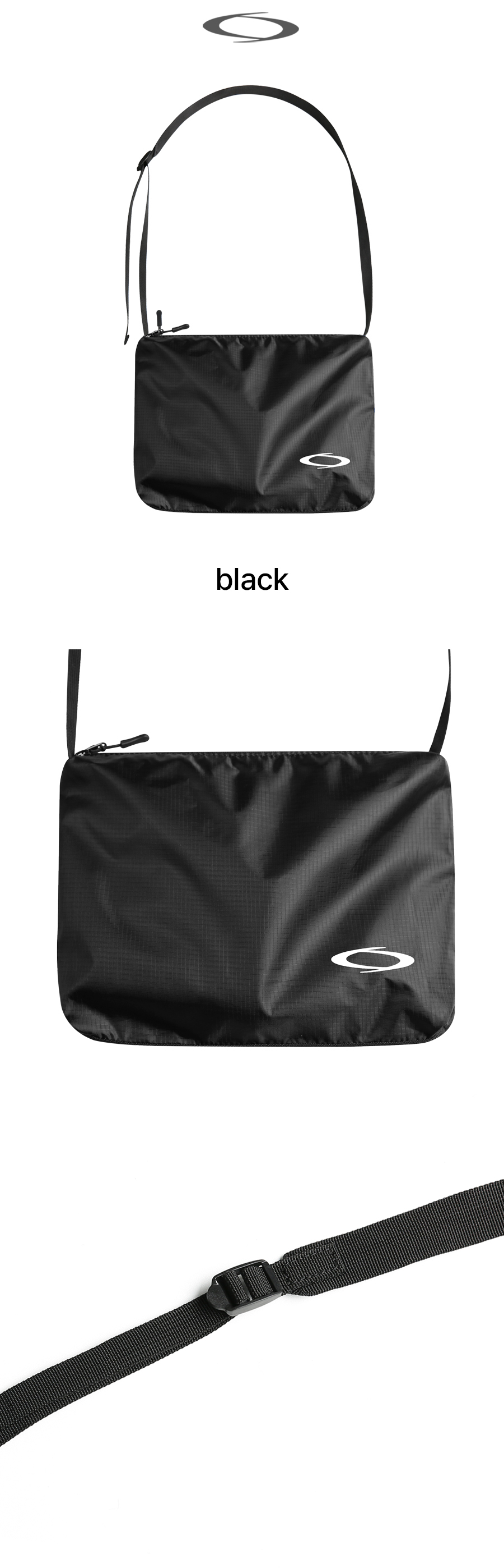 NYLON MINI CROSSBODY BAG - 9 COLORS BLACK