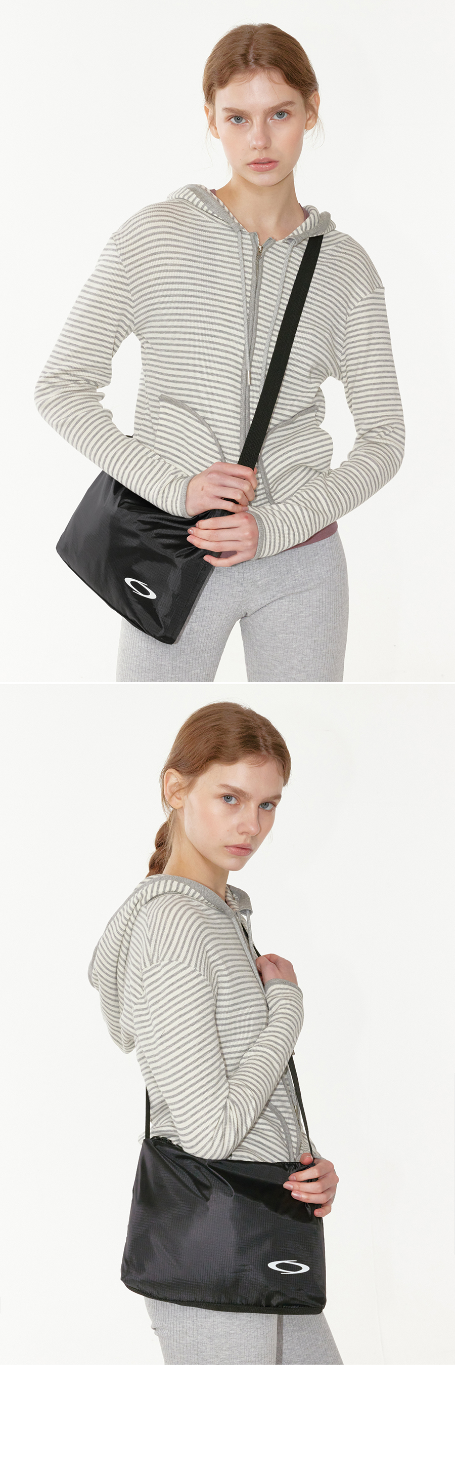 NYLON MINI CROSSBODY BAG - 9 COLORS BLACK