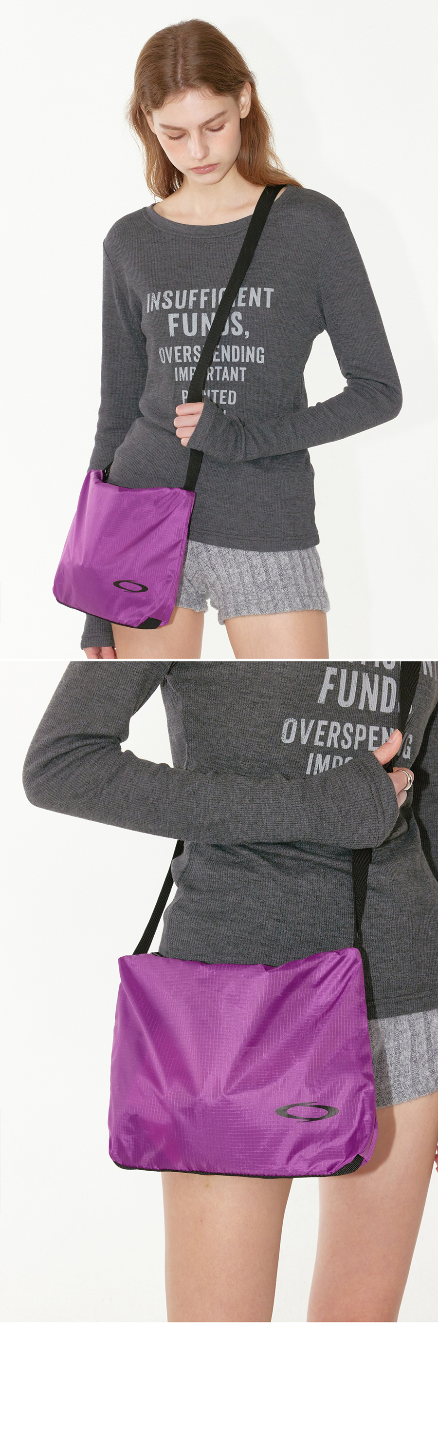 NYLON MINI CROSSBODY BAG - 9 COLORS BLACK