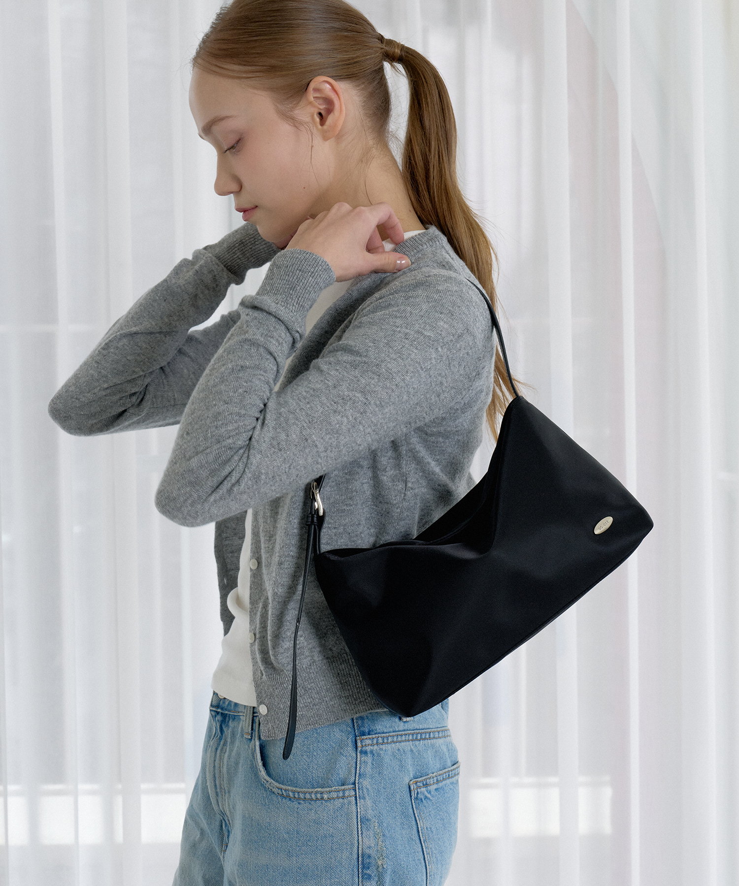 Сумка на плечо Evelyn из нейлона GN201K (Black)