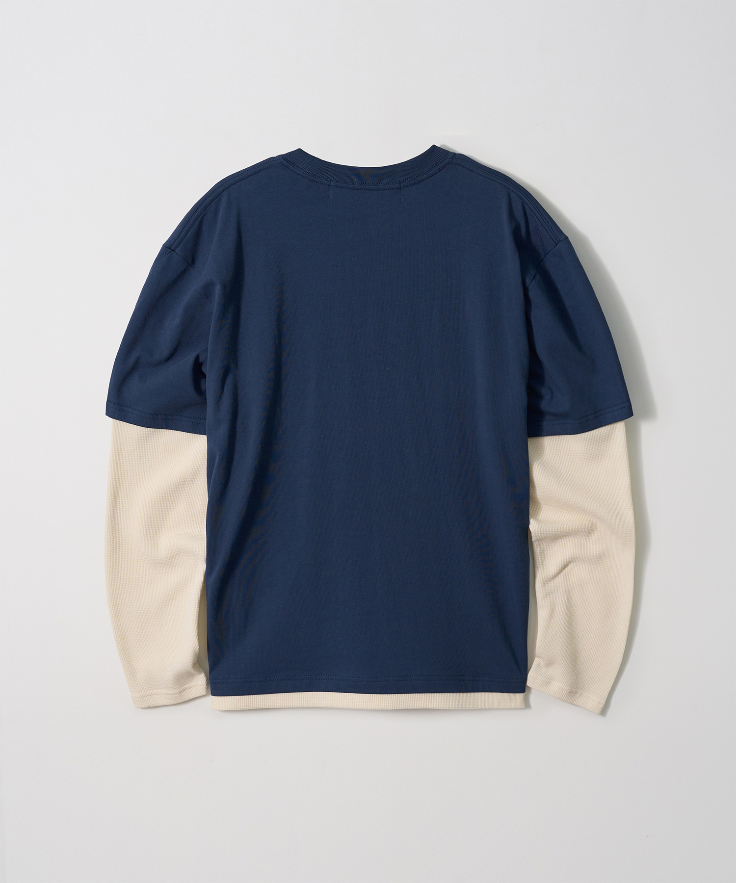 Hype People Waffle Layered Longsleeve (NAVY)