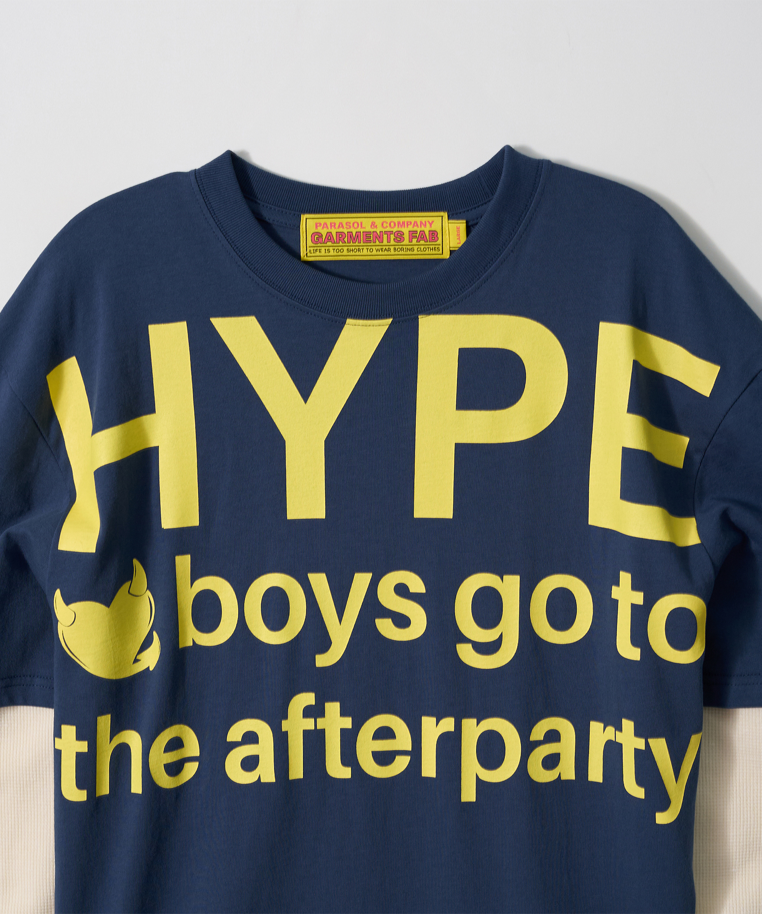 Hype People Waffle Layered Longsleeve (NAVY)