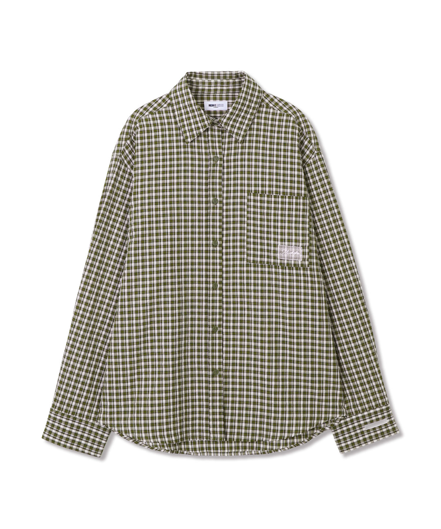Light Oversized Check Shirts Khaki