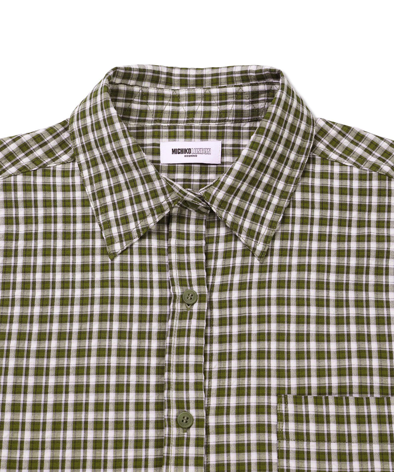 Light Oversized Check Shirts Khaki
