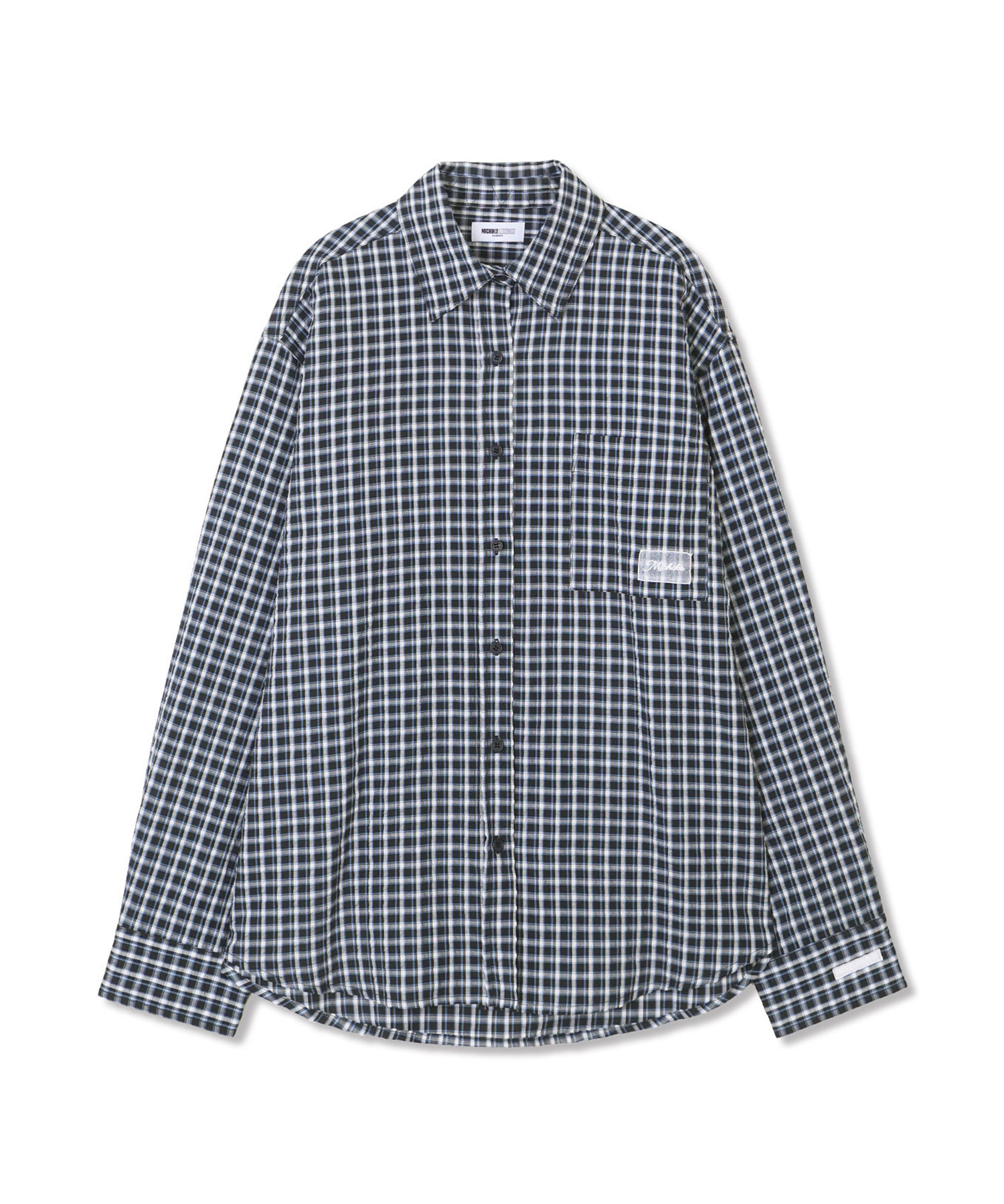 Light Oversized Check Shirts Blue / Black