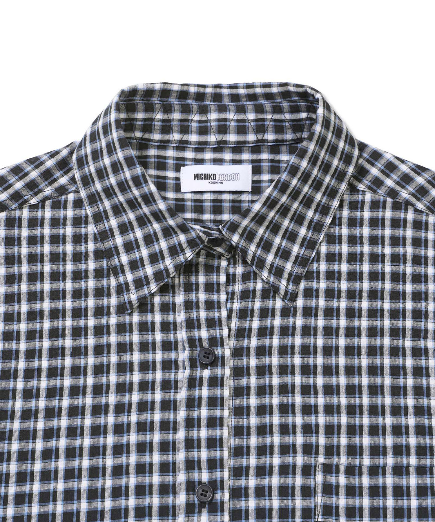 Light Oversized Check Shirts Blue / Black
