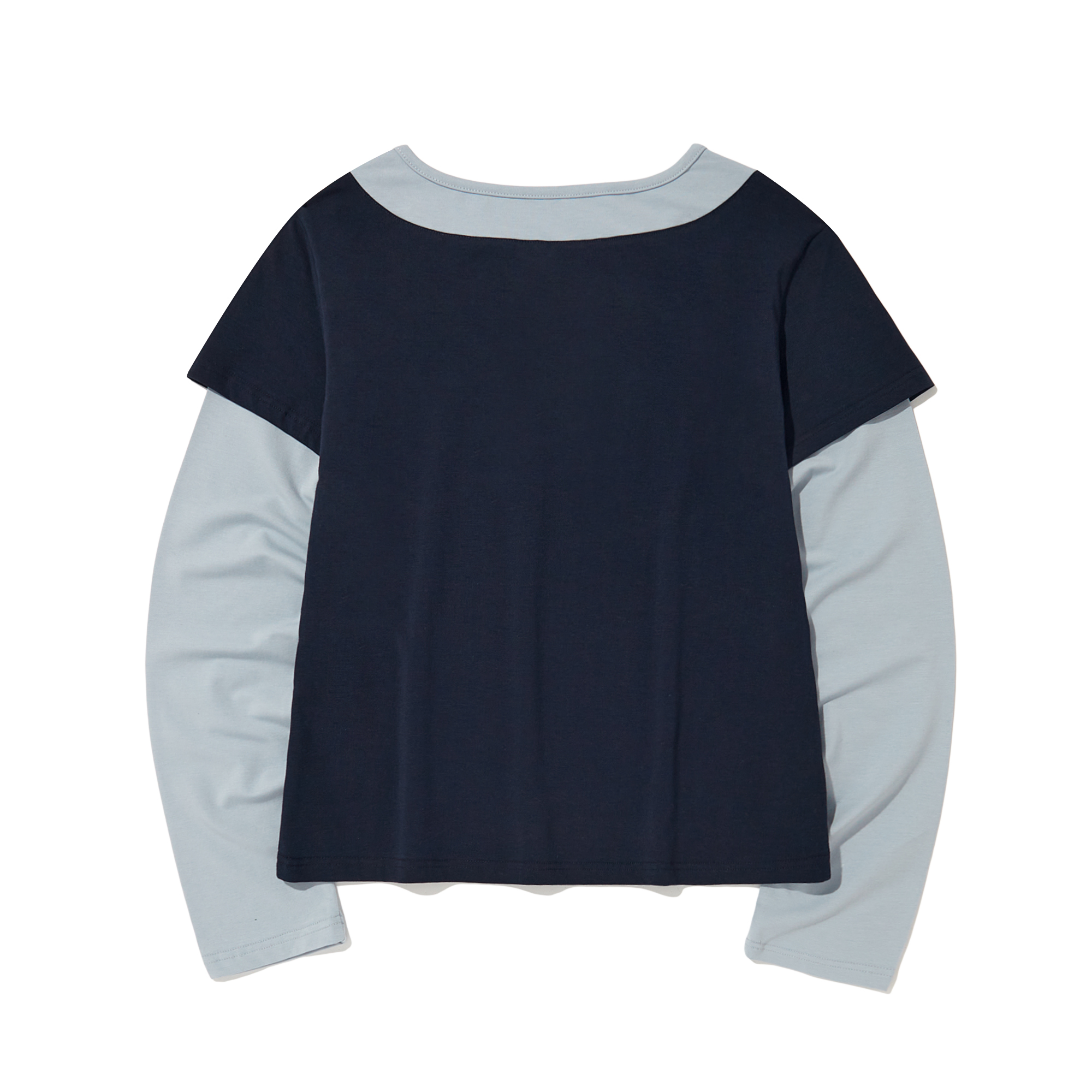 Женский лонгслив лодочка Layered Navy ITA1TR53ANA