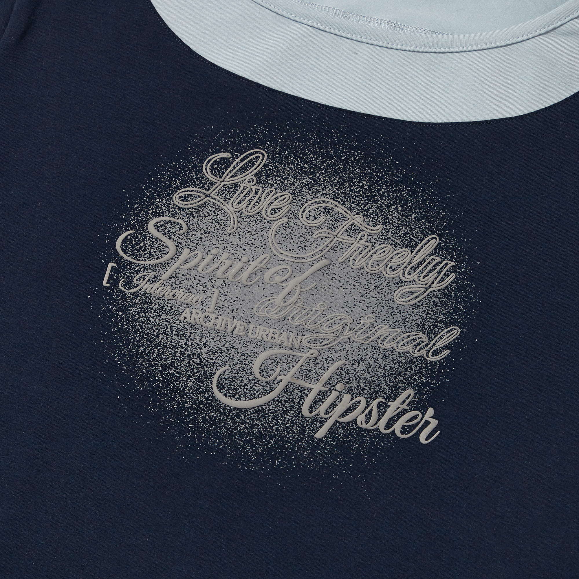 Женский лонгслив лодочка Layered Navy ITA1TR53ANA