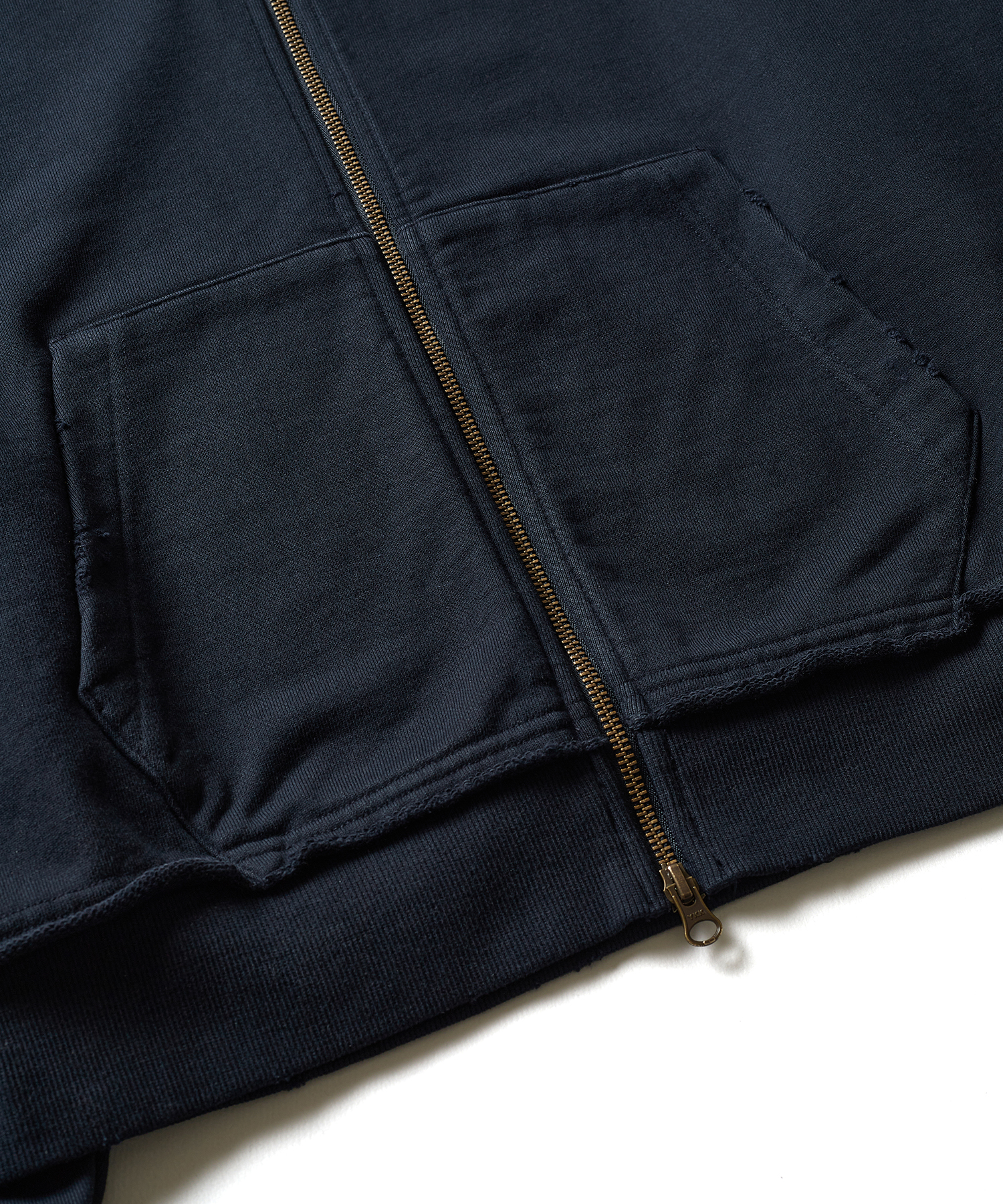 [Uyeon X ESFAI] VTG CROPPED ZIP-UP HOODIE (NAVY)