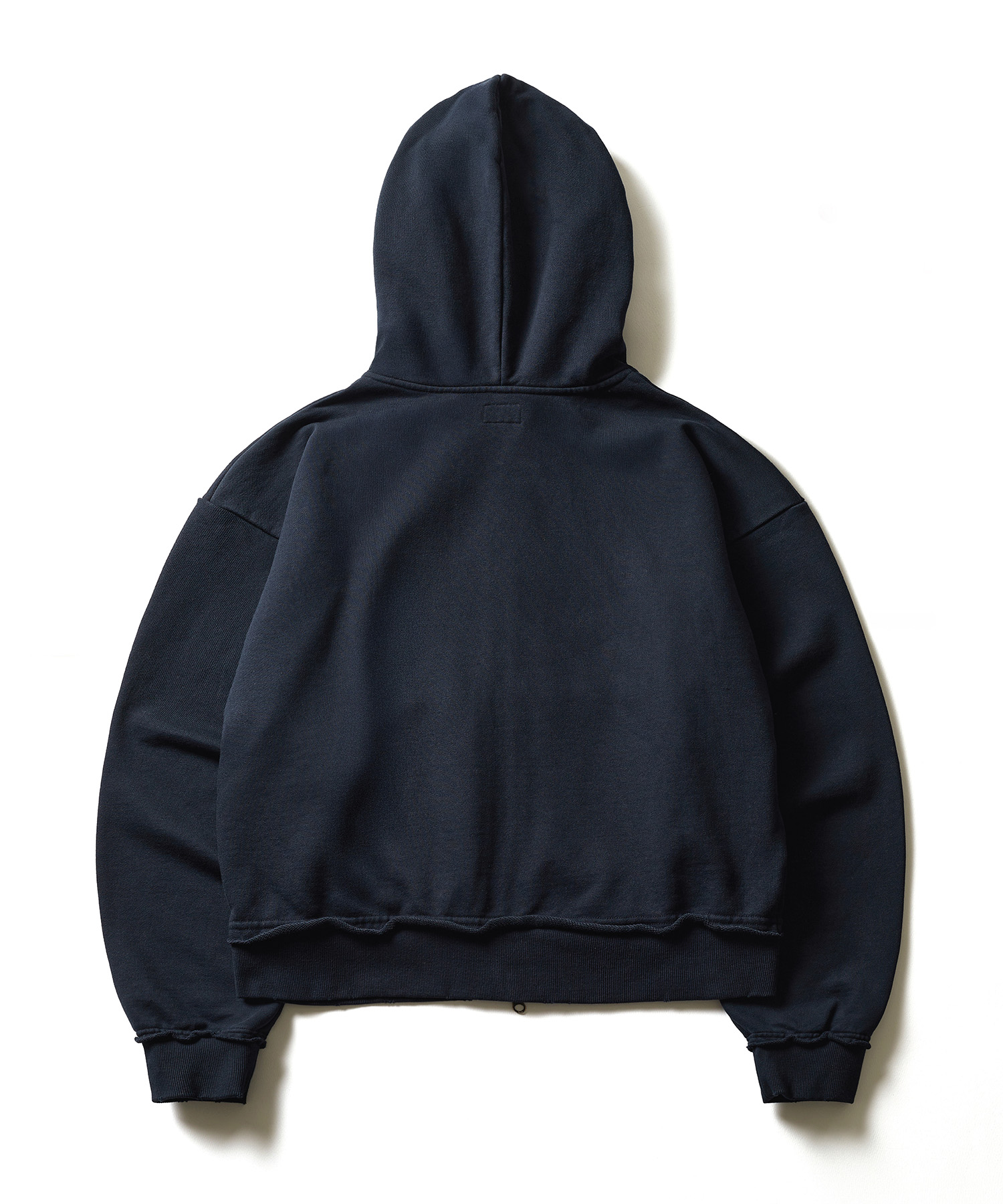 [Uyeon X ESFAI] VTG CROPPED ZIP-UP HOODIE (NAVY)