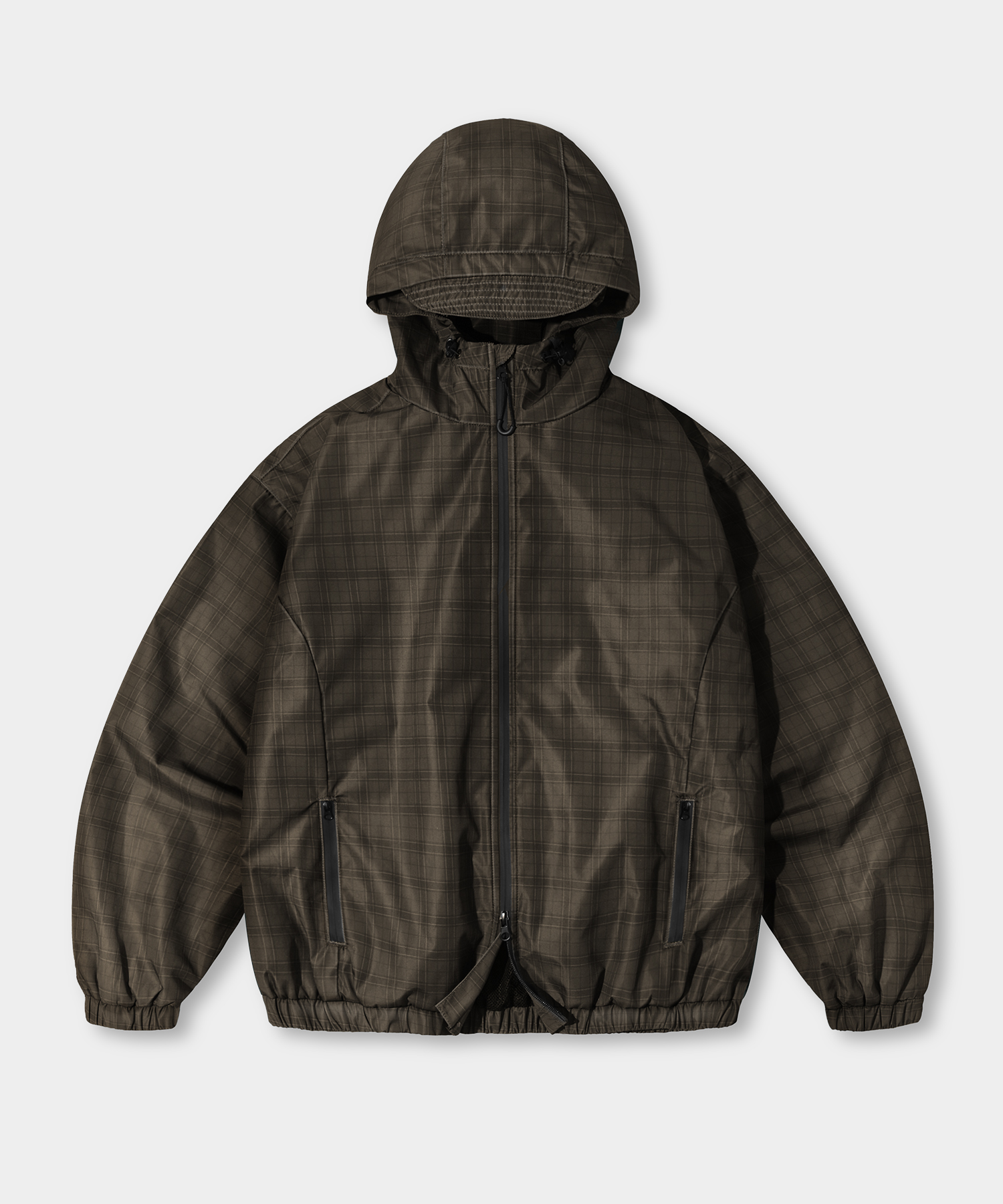 2WAY ESSENTIAL CHECK HOODED WINDBREAKER_3 COLOR