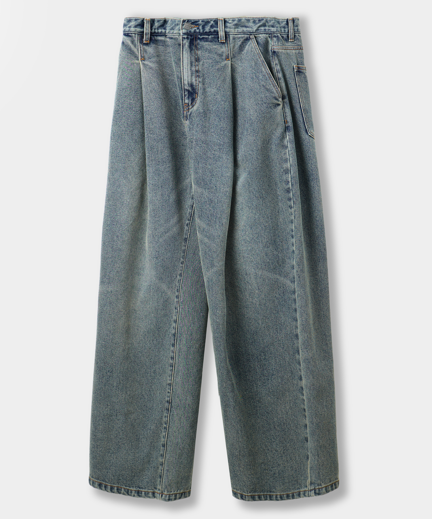 ©EVERYONE’S ALL-SUNDAY ONE TUCK DENIM PANTS_4 COLOR